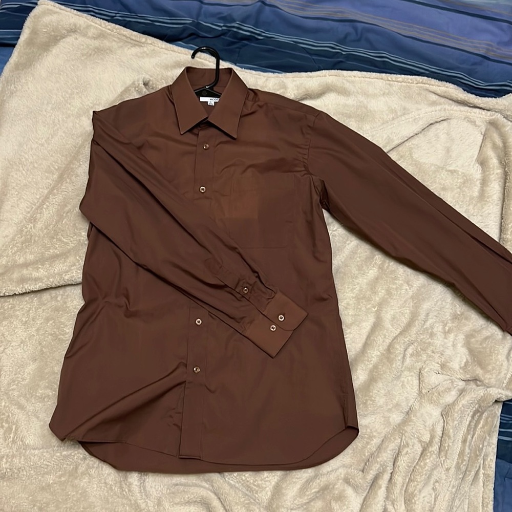Modena Dress Shirt 15 1/2 Brown 32/33